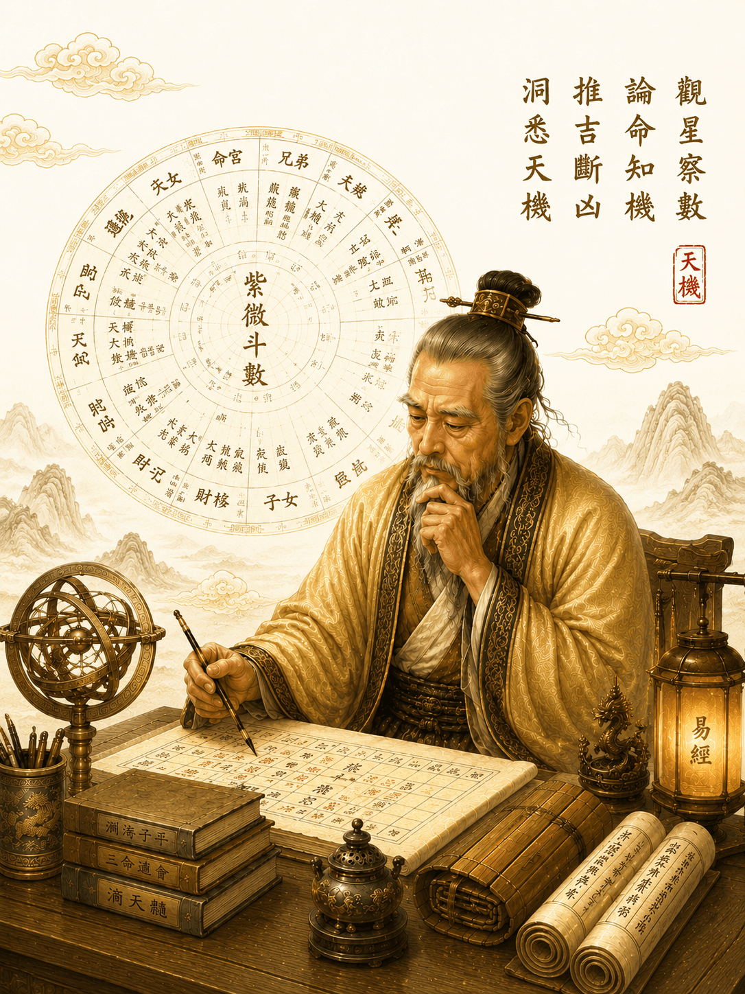 Thầy huyền học chiêm nghiệm cổ thư và lá số Tử Vi